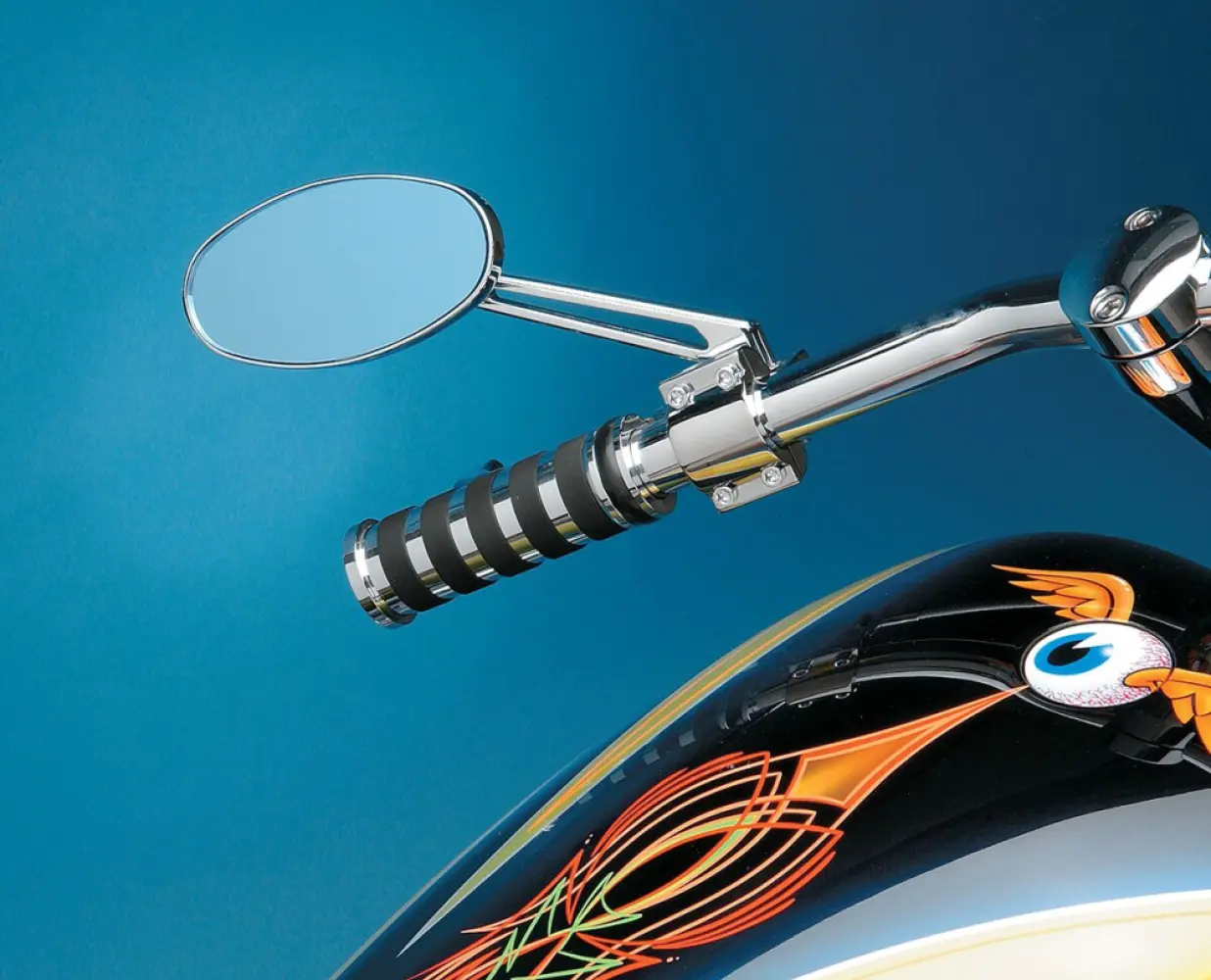 DRAG SPECIALTIES - BLUE STEALTH II MIRROR - DS302167