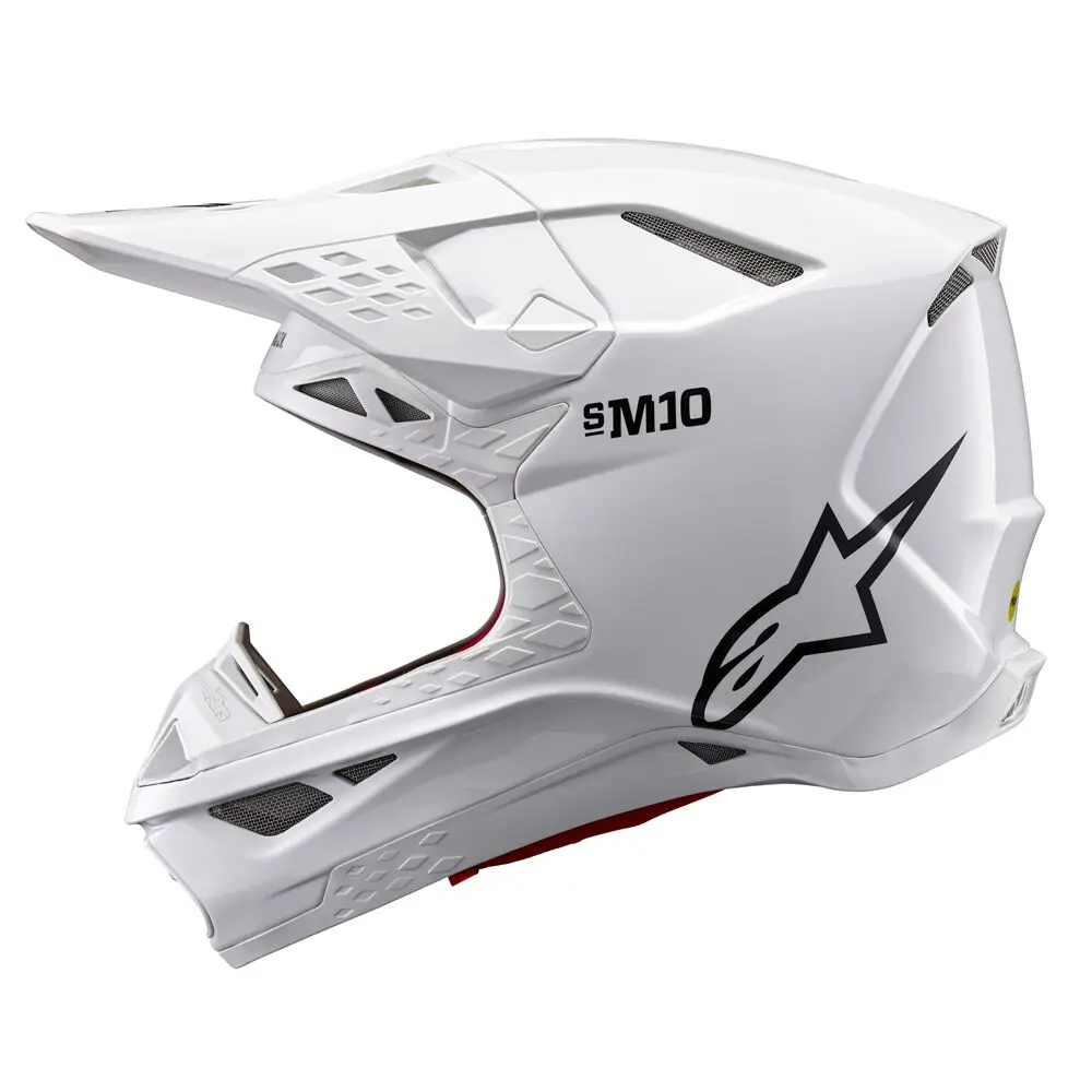 ALPINESTARS(MX) - HELMET SM10 SOLID WHT M  - 01108345
