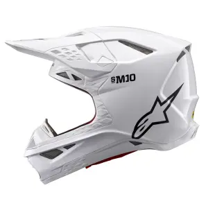 ALPINESTARS(MX) - HELMET SM10 SOLID WHT M  - 01108345