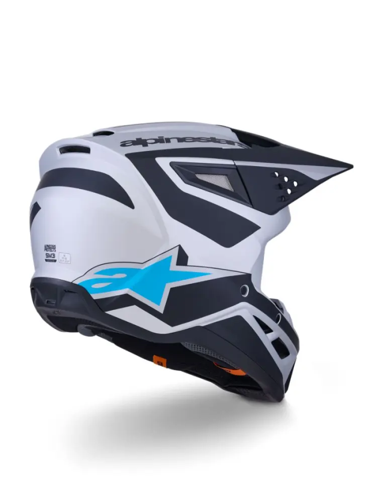 ALPINESTARS(MX) - HELMET SM3 HEAT SILV/BL/BLK XS - 01109171