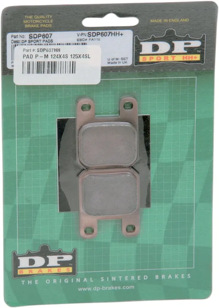 DP BRAKES - BRAKE PAD P-M 124X4S 125X4SL - SDP607HH