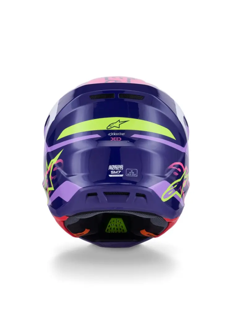 ALPINESTARS(MX) - HELMET SM7 DEED PURPLE/PINK 2X - 01109116
