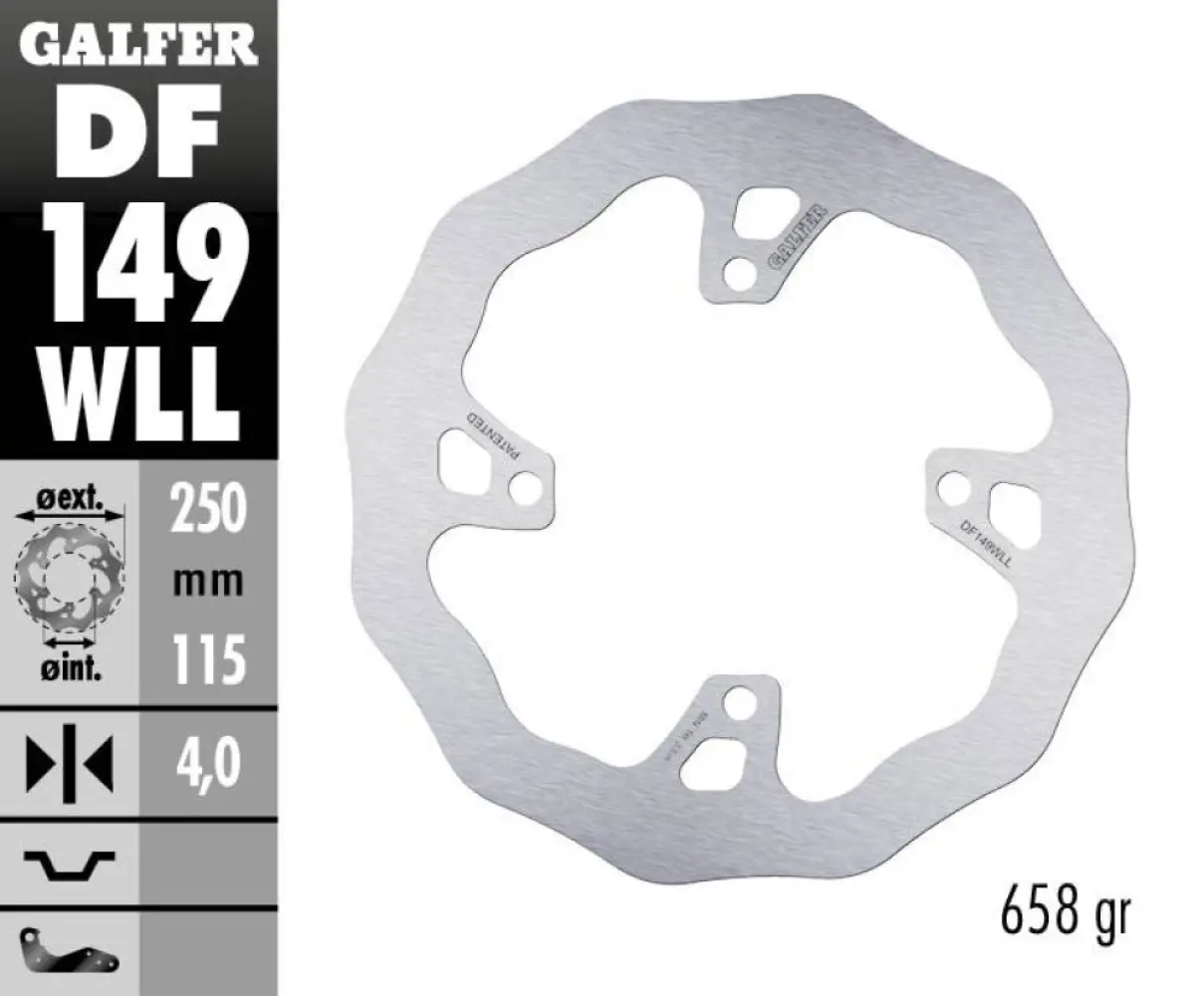 GALFER - BRAKE DISC FIXED WAVE SOLID - 17111716