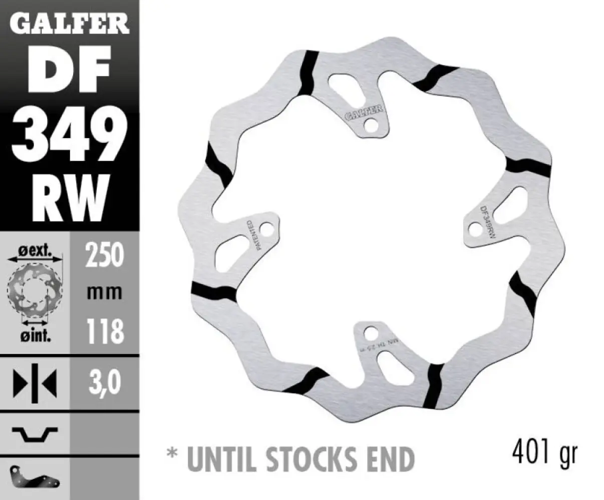 GALFER - BRAKE DISC FIXED WAVE GROOVED - 17111731