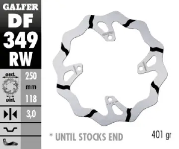 GALFER - BRAKE DISC FIXED WAVE GROOVED - 17111731