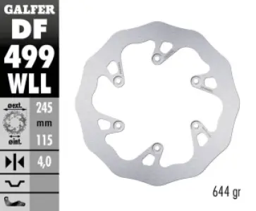 GALFER - BRAKE DISC FIXED WAVE SOLID - 17111742