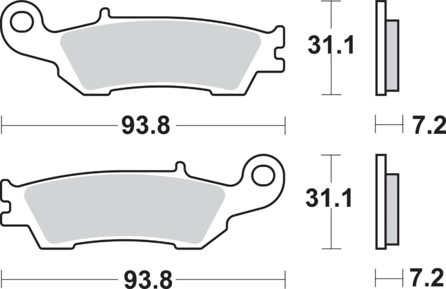 SBS - BRAKE PAD SINT/CAR OFF - 17211666