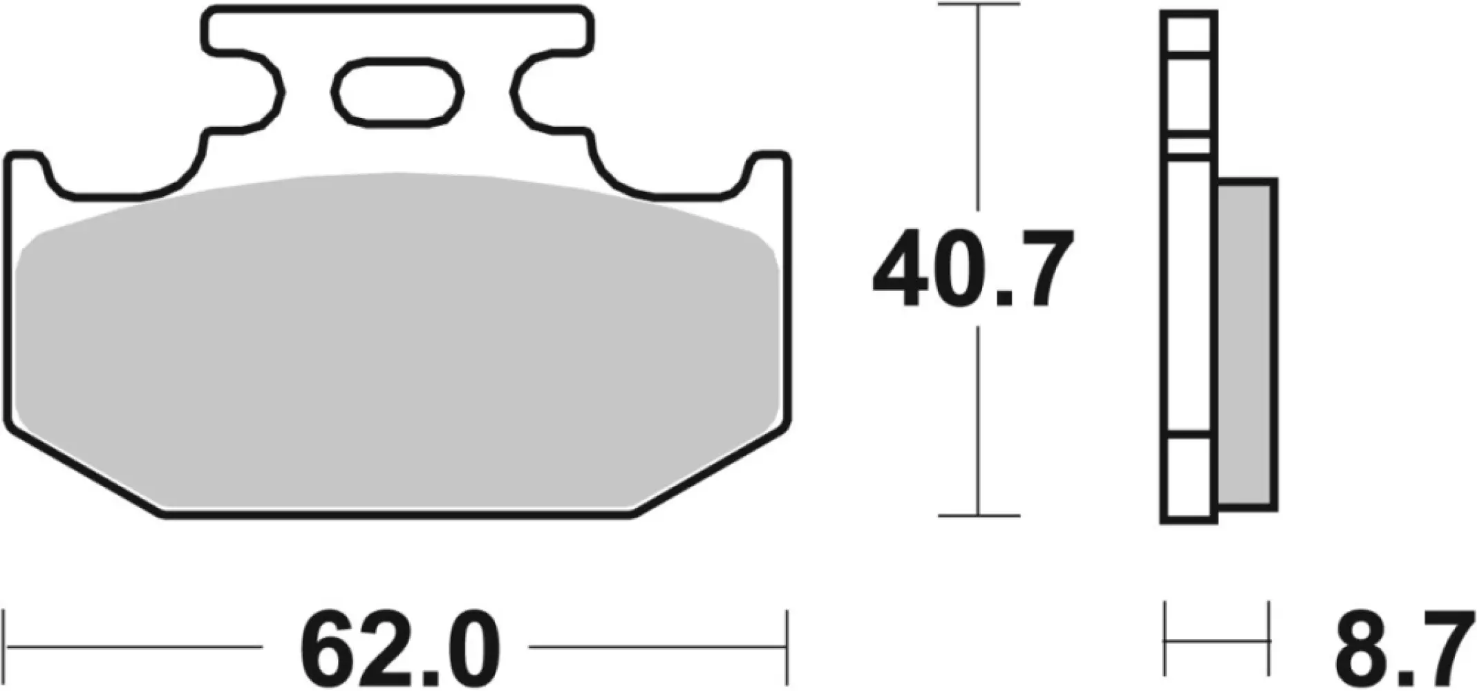 SBS - BRAKE PAD SINT/CAR OFF - 17213274