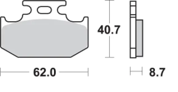 SBS - BRAKE PAD CAR/CER - 17220623