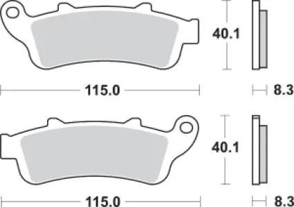 SBS - BRAKE PAD SINT FR - 17220671