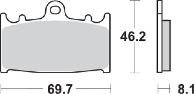 SBS - BRAKE PAD SINT FR - 17220695