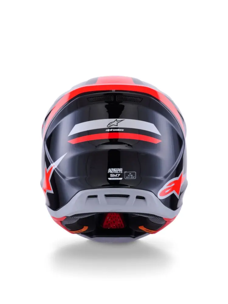 ALPINESTARS(MX) - HELMET SM7 RISE BLK/RD/SILV XL - 01109067