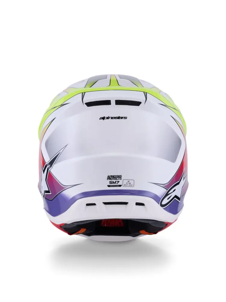 ALPINESTARS(MX) - HELMET SM7 FUSE WHT/YL/PU M - 01109089