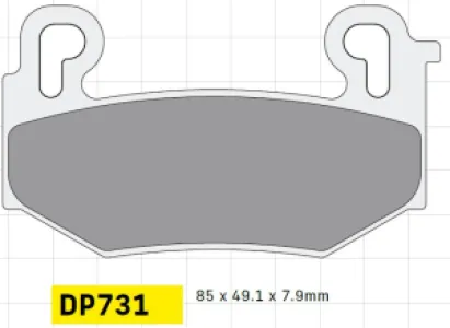DP BRAKES - BRAKE PAD SINTRD DP731 - 17213704