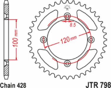 JT SPROCKETS - SPROCKET RR YAMAHA 51T - 12102761