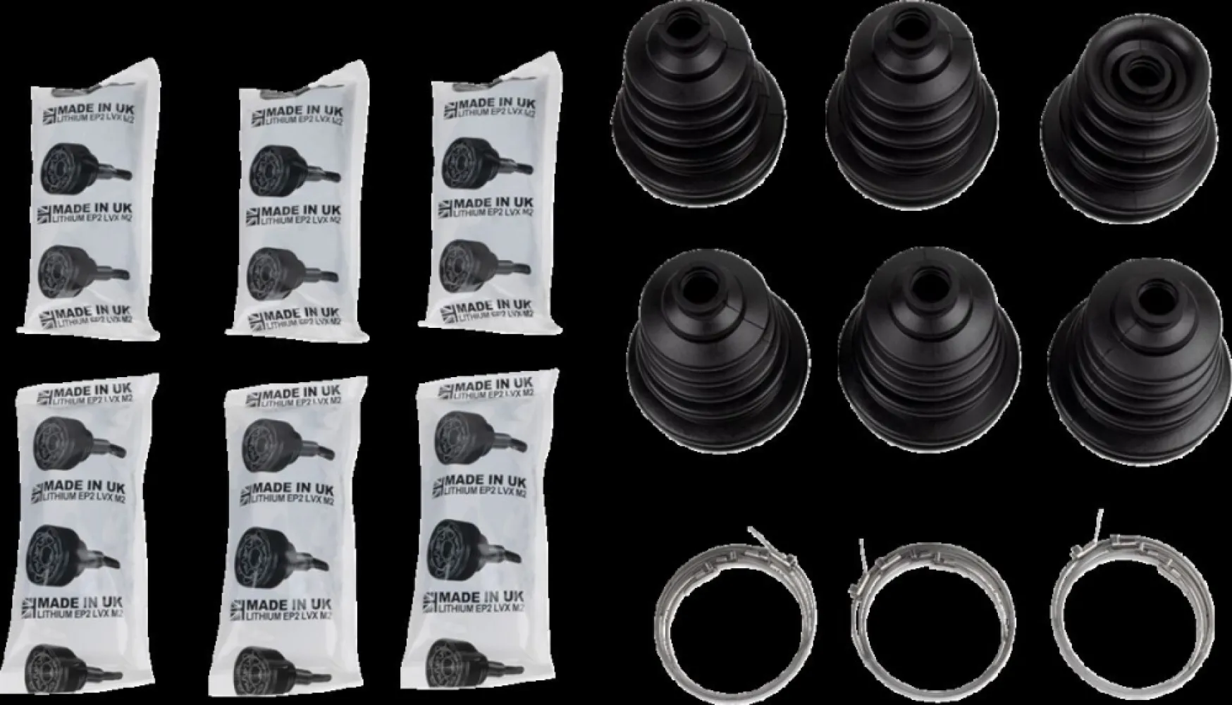 MOOSE OFFROAD FOUR WHEEL - BOOT KIT I/B O/B MSE 6PK - 02130428