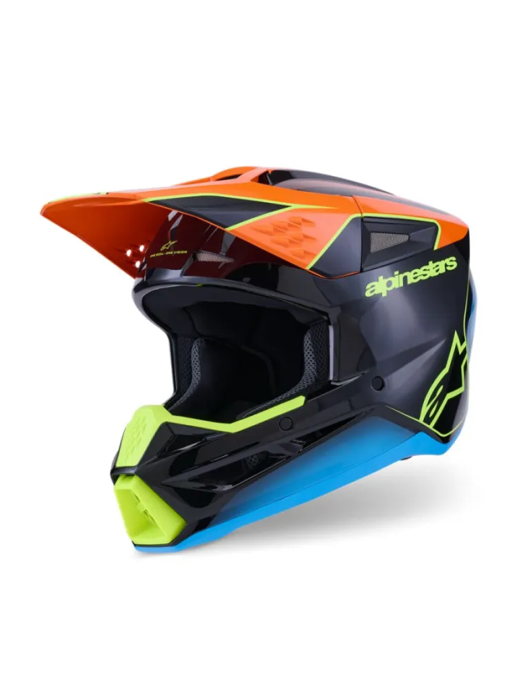 ALPINESTARS(MX) - HELMET SM3 FRAY BLK/OR/YL 2X - 01109146