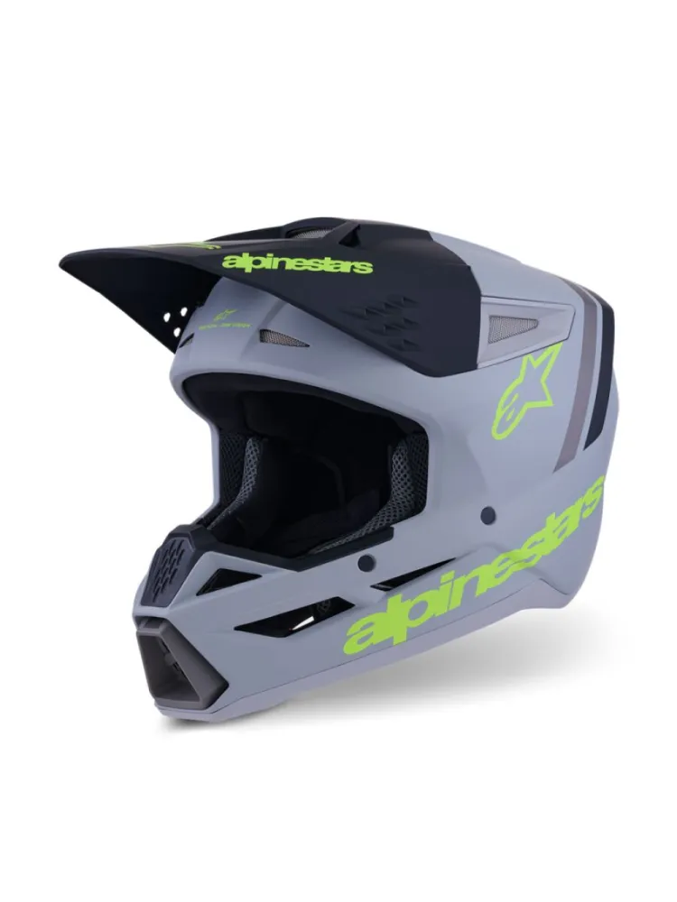 ALPINESTARS(MX) - HELMET SM3 RADIUM GRAY/BLK/YL  - 01109166