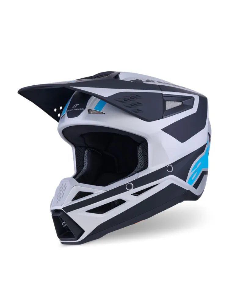 ALPINESTARS(MX) - HELMET SM3 HEAT SILV/BL/BLK 2X - 01109176