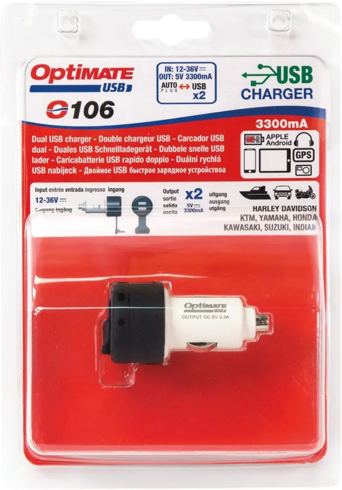 TECMATE - CIG USB CHARGER 2A O106 - 38070278