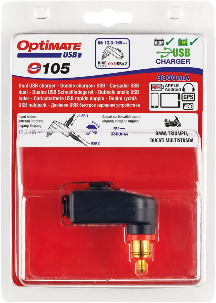 TECMATE - USB 3.3A DUAL CHGR BMW - 38070538