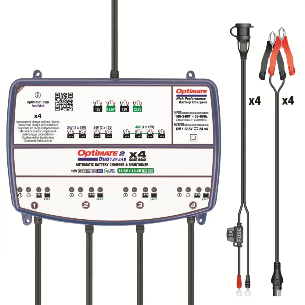 TECMATE - OPTIMATE 2 DUO 4-BANKS - 38070580