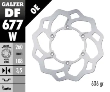GALFER - BRAKE DISC FIXED WAVE - 17111754