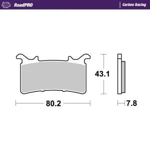 MOTO-MASTER - BRAKE PAD CARBON RACING - 17200829