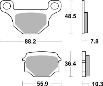 SBS - BRAKE PAD CAR/CER - 17200883