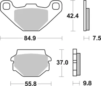 SBS - BRAKE PAD CAR/CER SCOOT - 17201014