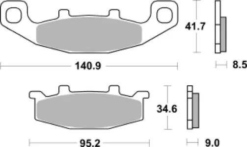 SBS - BRAKE PAD CAR/CER - 17201187