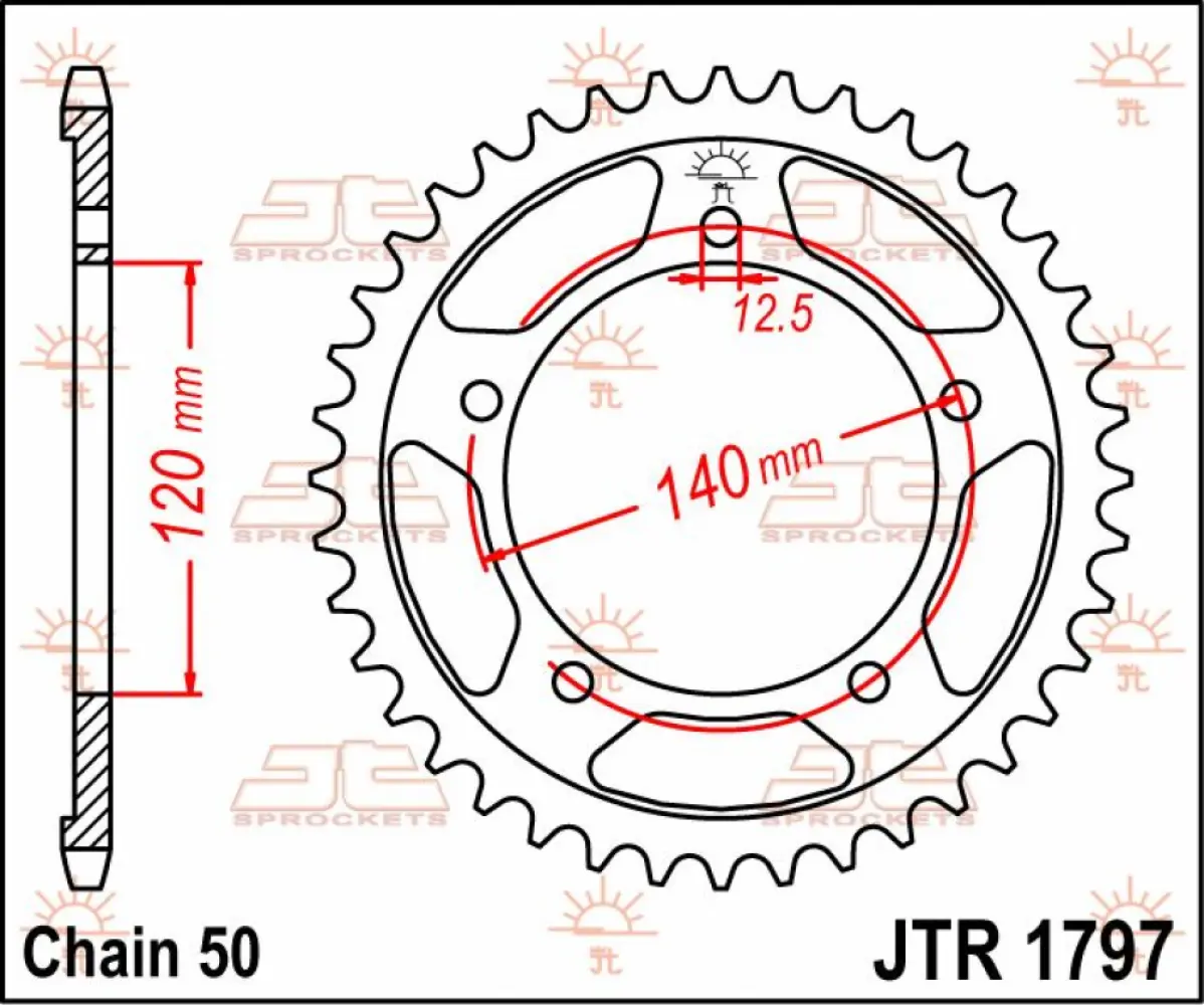 JT SPROCKETS - SPROCKET REAR 41T 530 - 12100415