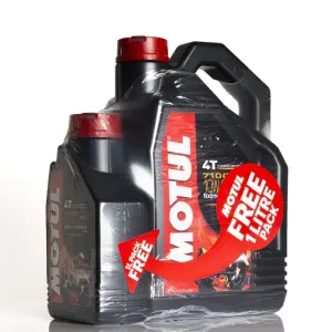 MOTUL 7100 Motor Oil 10W40 4T 100% Synthetic 4L + 1L Offered - 1102833