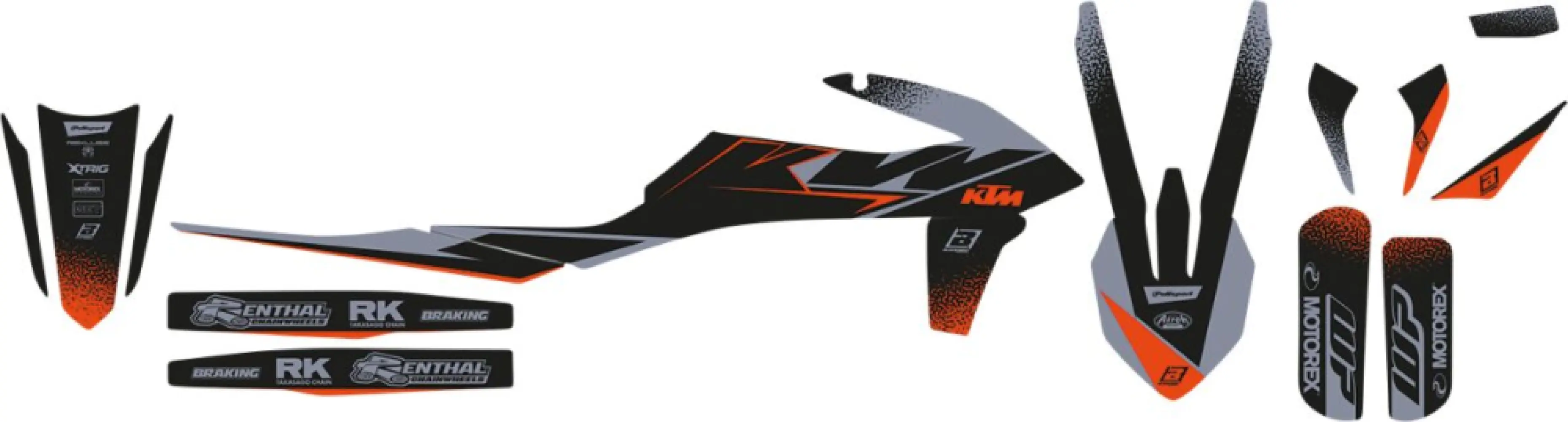 BLACKBIRD RACING - GRAPH KIT MAT BLK KTM - 43026860
