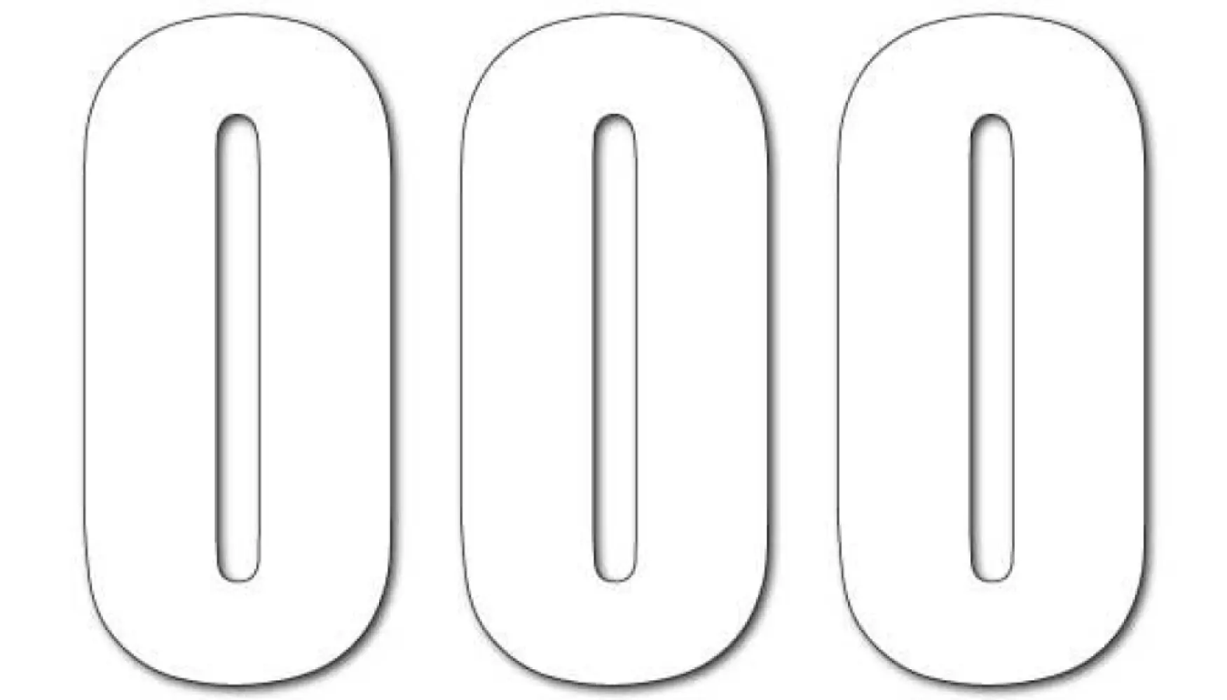 BLACKBIRD RACING - NUMBER #0 13X7CM WH - 43100728