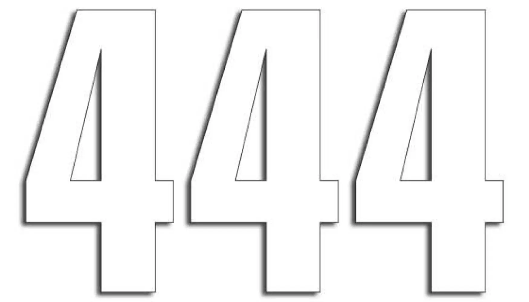 BLACKBIRD RACING - NUMBER #4 13X7CM WH - 43100732