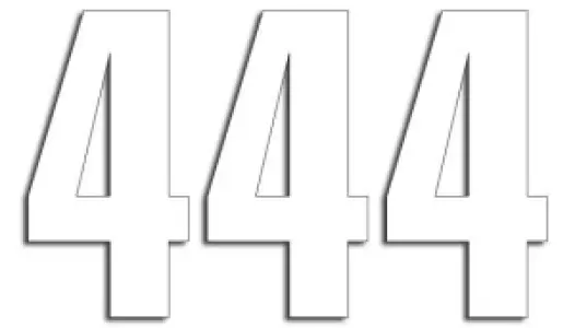 BLACKBIRD RACING - NUMBER #4 13X7CM WH - 43100732