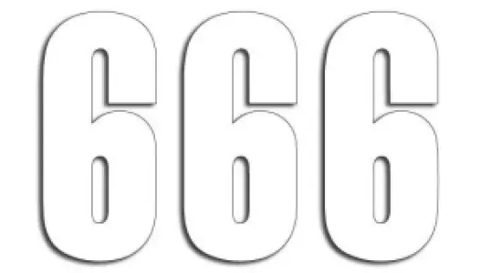 BLACKBIRD RACING - NUMBER #6 13X7CM WH - 43100734