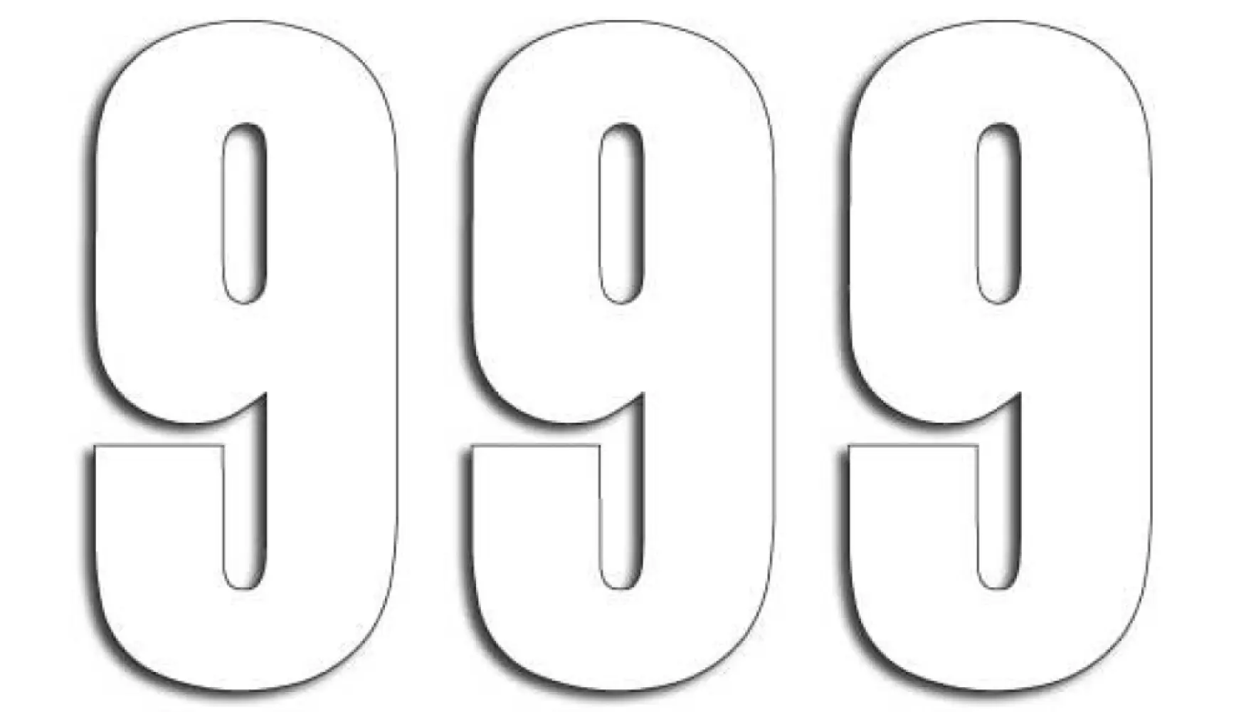 BLACKBIRD RACING - NUMBER #9 13X7CM WH - 43100737