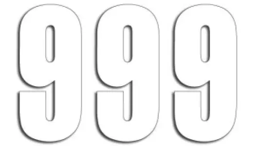 BLACKBIRD RACING - NUMBER #9 13X7CM WH - 43100737