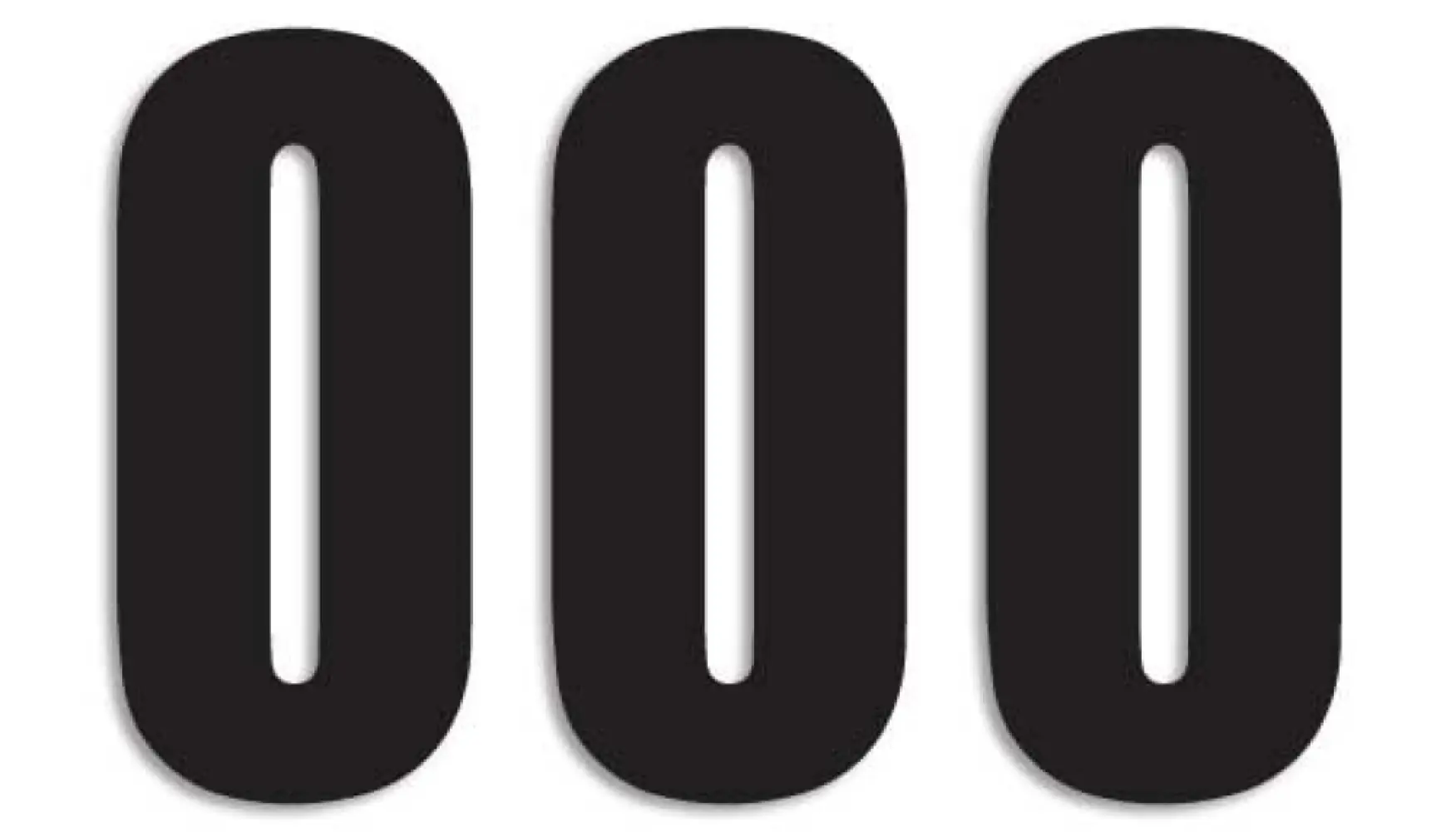 BLACKBIRD RACING - NUMBER #0 13X7CM BK - 43100738