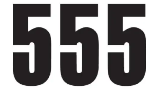 BLACKBIRD RACING - NUMBER #5 13X7CM BK - 43100743