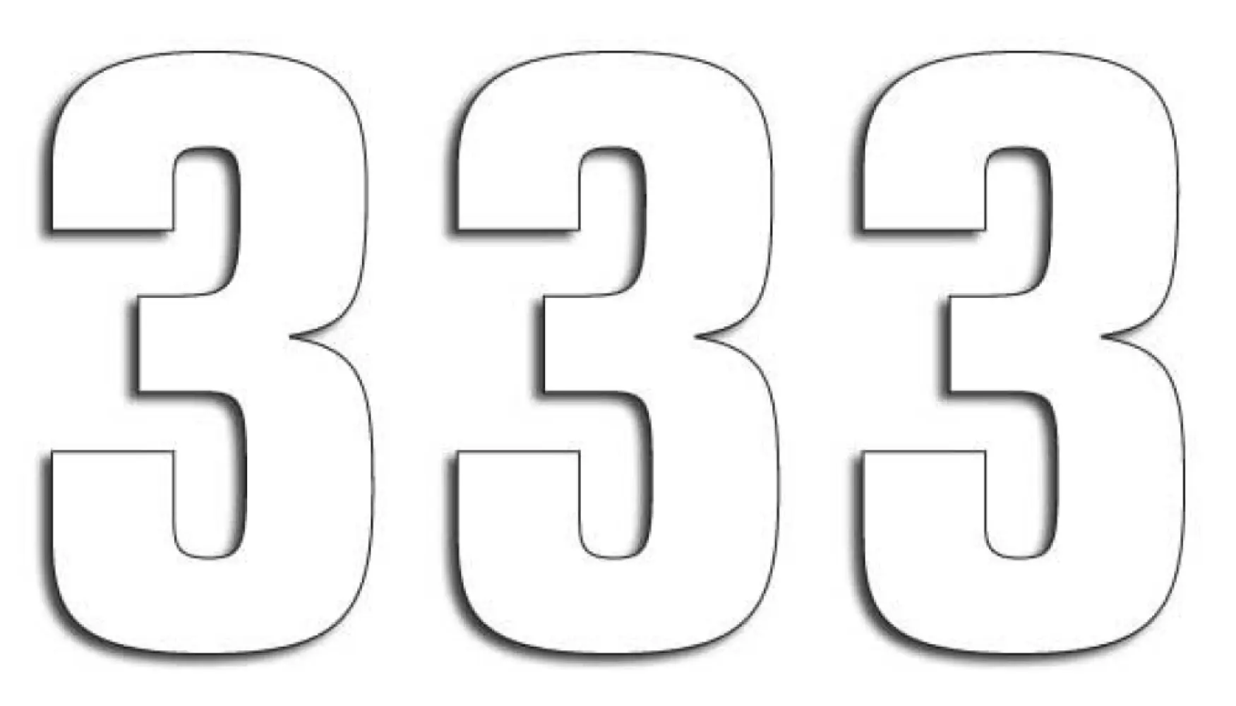 BLACKBIRD RACING - NUMBER #3 16X7.5CM WH - 43100751