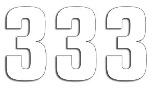 BLACKBIRD RACING - NUMBER #3 16X7.5CM WH - 43100751