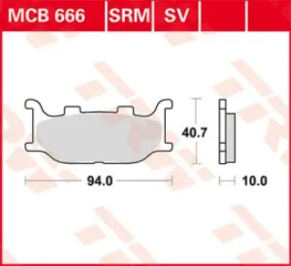 TRW - BRAKE PAD TRW MCB666 - 17220509