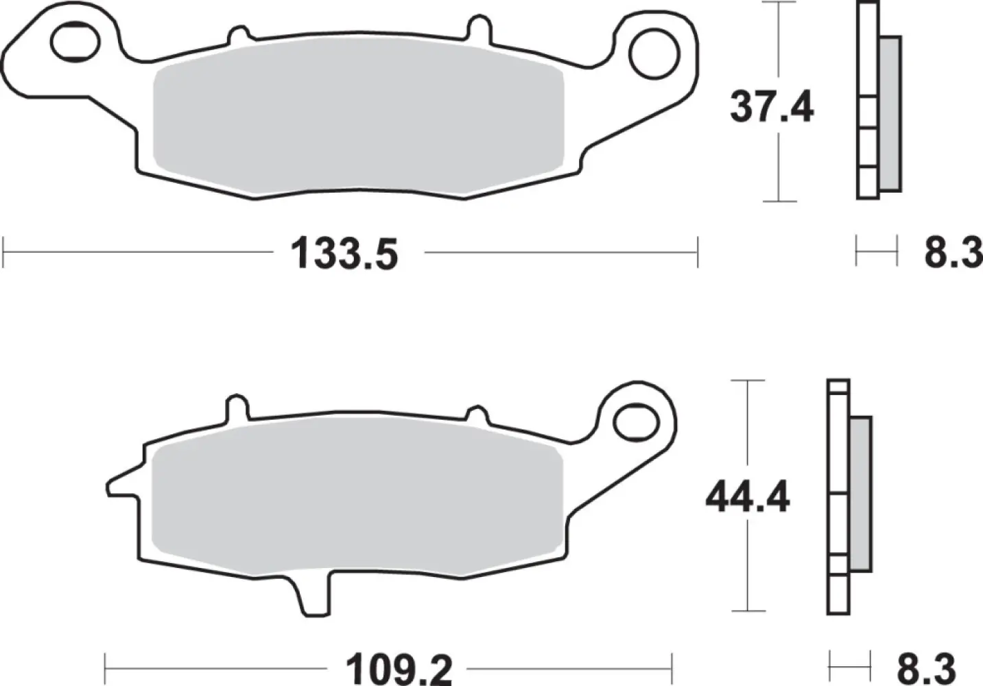 SBS - BRAKE PAD SINT FR - 17220705