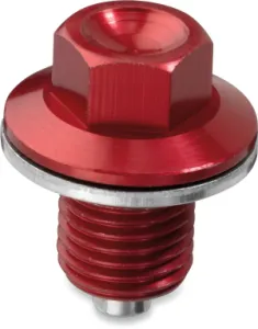 MOOSE OFFROAD HARD-PARTS - DRAIN PLUG MAGNETIC RED - 09200041