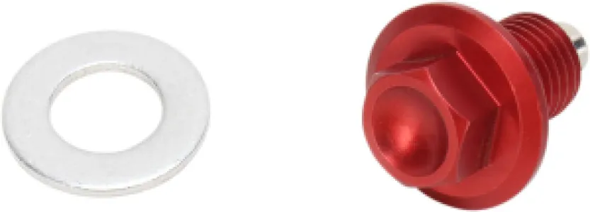 MOOSE OFFROAD HARD-PARTS - DRAIN PLUG MAGNETIC RED - 09200045