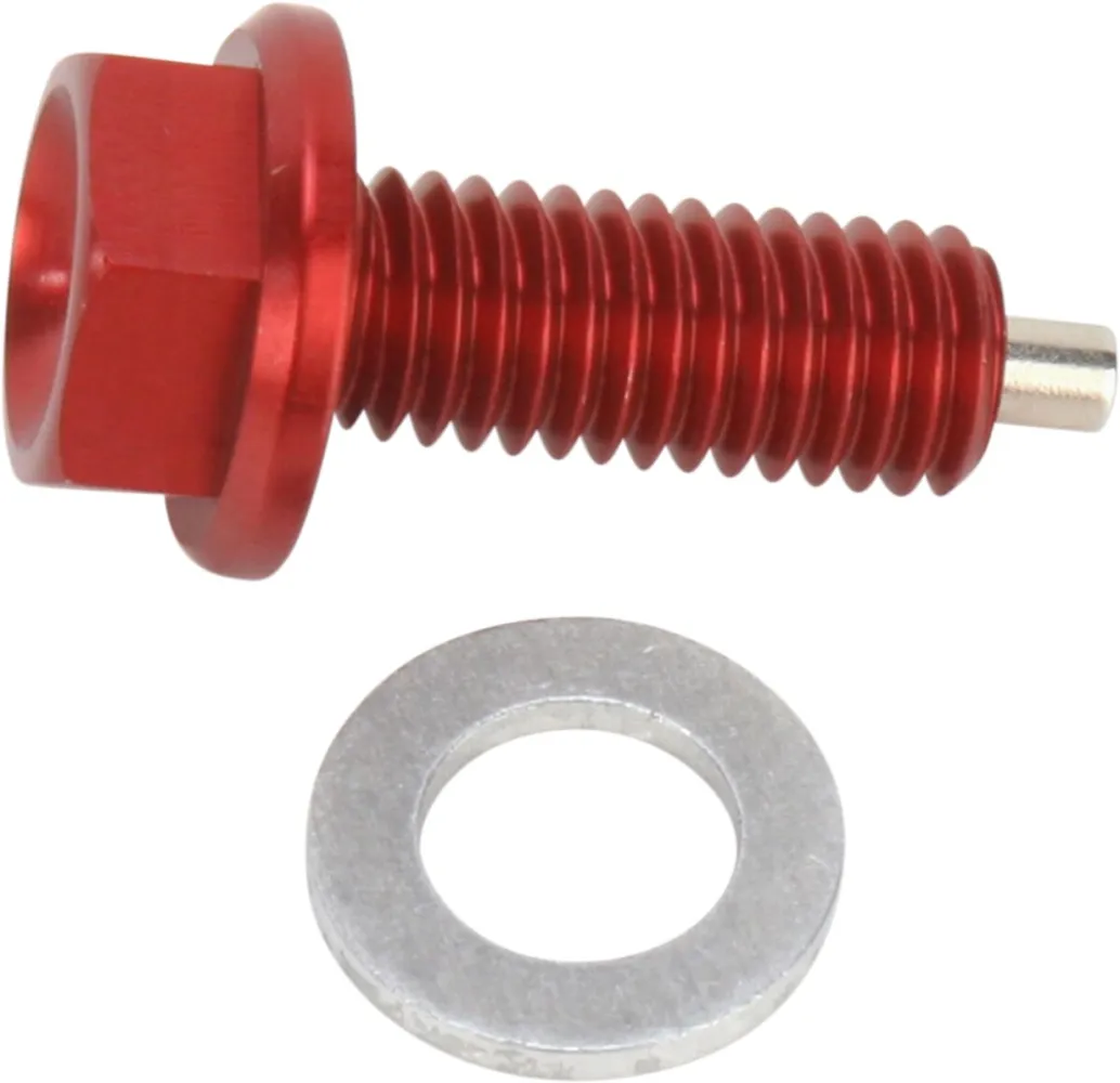 MOOSE OFFROAD HARD-PARTS - DRAIN PLUG MAGNETIC RED - 09200065