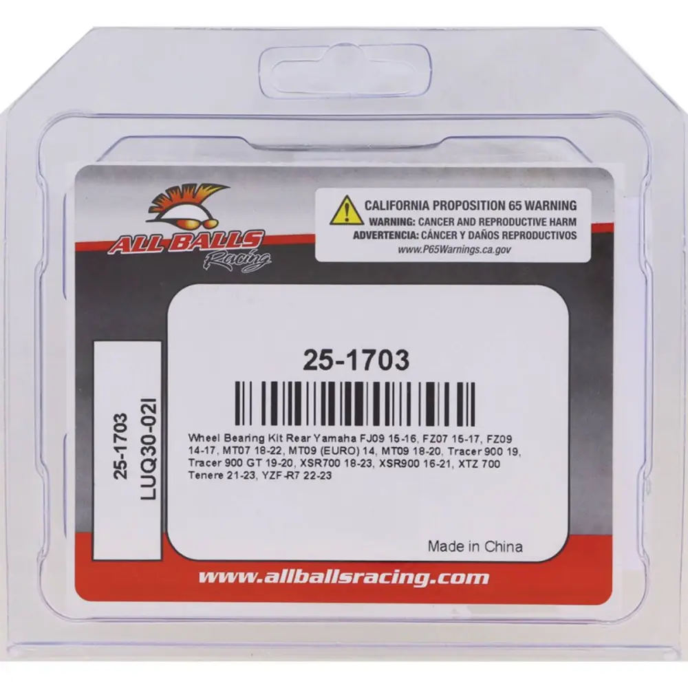 ALL BALLS - BEARING KIT WHEEL R YAM - 02151292